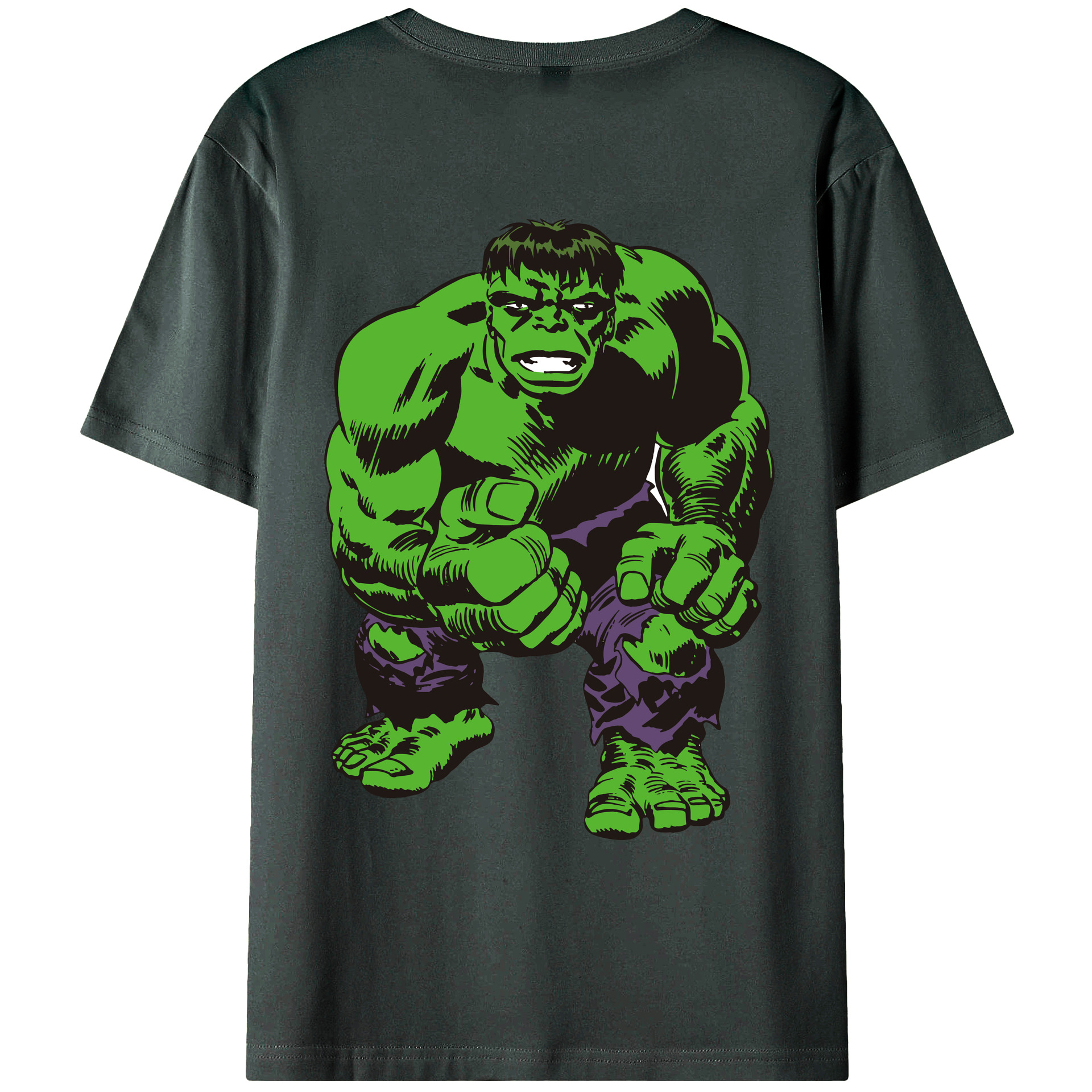 （画像用） アベンジャーズ The Avengers 綿100％ メンズ半袖Tシャツ（バックプリント） 通気性